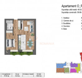 Apartament, 2 camere cu loc parcare exterior inclus Bucuresti/Timpuri Noi