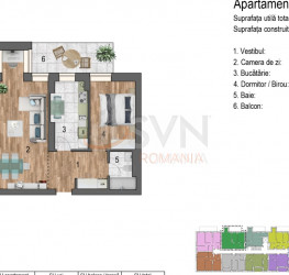 Apartament, 2 camere cu loc parcare exterior inclus Bucuresti/Unirii