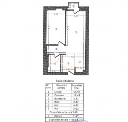 Apartament, 2 camere cu loc parcare subteran inclus Bucuresti/Aviatiei