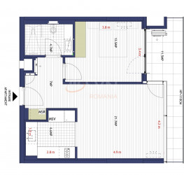 Apartament, 2 camere cu loc parcare subteran inclus Bucuresti/Barbu Vacarescu