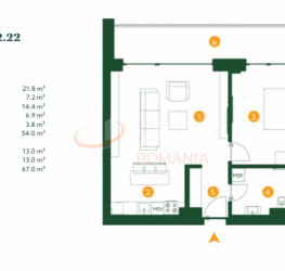 Apartament, 2 camere cu loc parcare subteran inclus Bucuresti/Baneasa