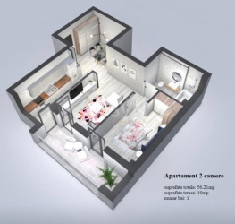 Apartament, 2 camere cu loc parcare subteran inclus Bucuresti/Unirii