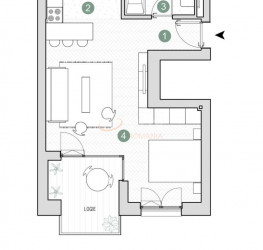 Apartament, 2 camere in Avalon Estate Bucuresti/Pipera