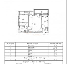 Apartament, 2 rooms, 37 mp Bucuresti/P-ta Romana