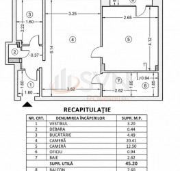 Apartament, 2 rooms, 45.2 mp Bucuresti/P-ta Romana