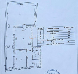 Apartament, 2 rooms, 46.1 mp Bucuresti/Ferdinand