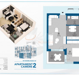 Apartament, 2 rooms, 47 mp Bucuresti/Aviatiei