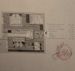 Apartament, 2 rooms, 48.6 mp Bucuresti/Sisesti