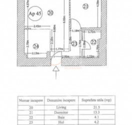 Apartament, 2 rooms, 49.4 mp Bucuresti/Floreasca