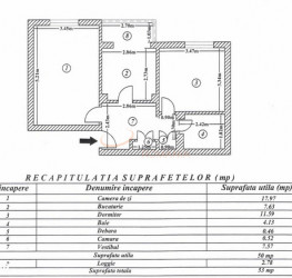 Apartament, 2 rooms, 50 mp Bucuresti/Aviatiei