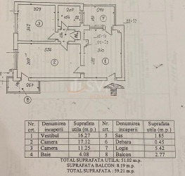 Apartament, 2 rooms, 51.02 mp Bucuresti/Dacia
