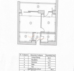 Apartament, 2 rooms, 54.2 mp Bucuresti/Baneasa