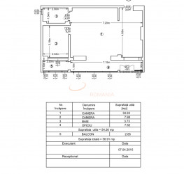 Apartament, 2 rooms, 54.26 mp Bucuresti/Iancului