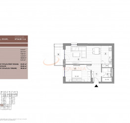 Apartament, 2 rooms, 54.8 mp Bucuresti/Ferdinand