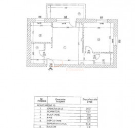 Apartament, 2 rooms, 54.8 mp Bucuresti/Pipera