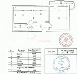 Apartament, 2 rooms, 55.51 mp Bucuresti/Nerva Traian