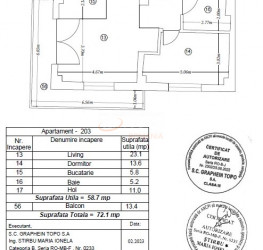 Apartament, 2 rooms, 58.7 mp Bucuresti/Pipera