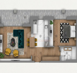 Apartament, 2 rooms, 60.5 mp Bucuresti/P-ta Unirii