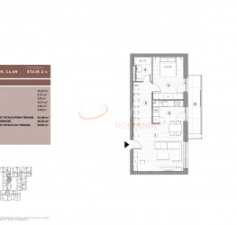 Apartament, 2 rooms, 61.89 mp Bucuresti/Ferdinand