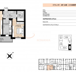 Apartament, 2 rooms, 64.65 mp Bucuresti/Pipera