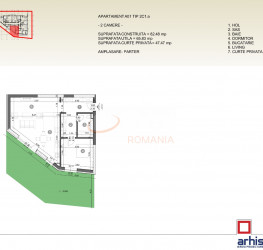 Apartament, 2 rooms, 65.83 mp Bucuresti/Pipera