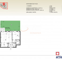 Apartament, 2 rooms, 68.03 mp Bucuresti/Pipera