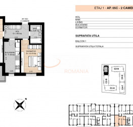 Apartament, 2 rooms in MILUNA RESIDENCE Bucuresti/Pipera