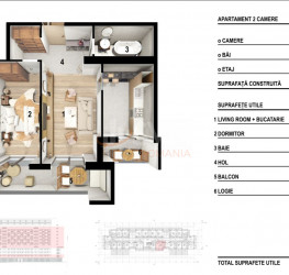Apartament, 2 rooms in NEW WORLD SPLAIUL UNIRII Bucuresti/Splaiul Unirii (s3)