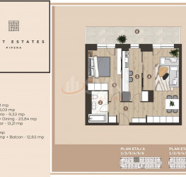 Apartament, 2 rooms with outdoor parking included Bucuresti/Pipera