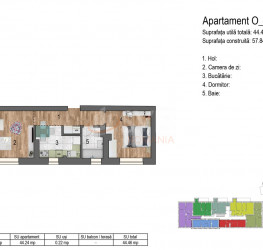 Apartament, 2 rooms with outdoor parking included Bucuresti/Timpuri Noi