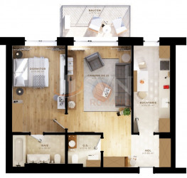 Apartament, 2 rooms with outdoor parking included Ilfov/Centru