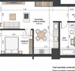 Apartament, 2 rooms with outdoor parking included Bucuresti/Aviatiei