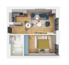 Apartament, 2 rooms with underground parking included Bucuresti/Pipera