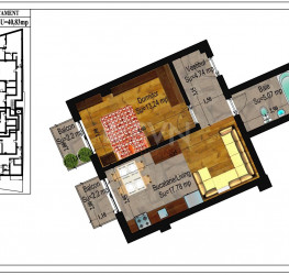 Apartament, 2 rooms with underground parking included Bucuresti/Calea Calarasilor