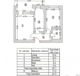 Apartament, 2 rooms with underground parking included Bucuresti/Pipera