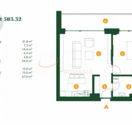 Apartament, 2 rooms with underground parking included Bucuresti/Baneasa