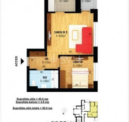 Apartament, 2 rooms with underground parking included Bucuresti/Regie