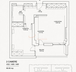 Apartament, 2 rooms with underground parking included Bucuresti/Pipera