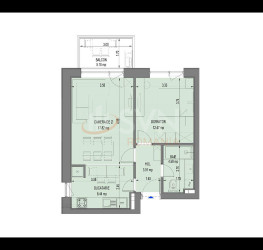 Apartament, 2 rooms with underground parking included Bucuresti/Pipera