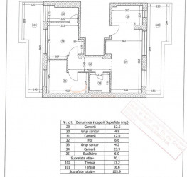 Apartament, 3 camere, 104 mp Bucuresti/Pipera