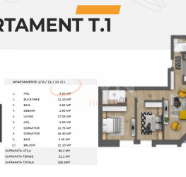 Apartament, 3 camere, 108.3 mp Bucuresti/Piata Unirii (s3)