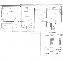 Apartament, 3 camere, 61 mp Bucuresti/Iancului