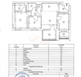 Apartament, 3 camere, 66 mp Bucuresti/Bucurestii Noi