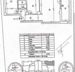 Apartament, 3 camere, 71.95 mp Bucuresti/Pipera