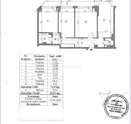 Apartament, 3 camere, 73.87 mp Bucuresti/1 Mai