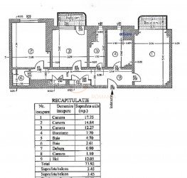 Apartament, 3 camere, 73.92 mp Bucuresti/Decebal