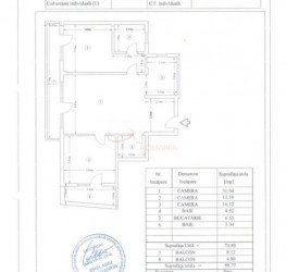 Apartament, 3 camere, 75.85 mp Bucuresti/Alba Iulia