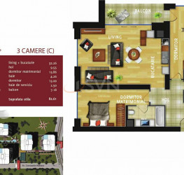 Apartament, 3 camere, 82.61 mp Bucuresti/Dudesti