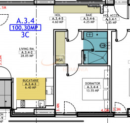 Apartament, 3 camere, 85.8 mp Constanta/Nord