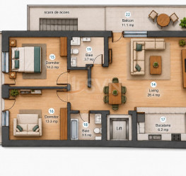 Apartament, 3 camere cu loc parcare exterior inclus Bucuresti/Dorobanti